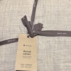 West Elm Light Blue Gray Duvet Cover